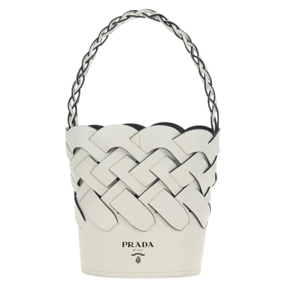 Prada Saffiano Galleria Shoulder Bag White